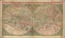 World Map By Petrus Plancius / Baptista Van Deutecum 