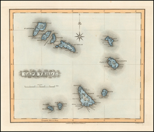 Atlantic Ocean and African Islands, including Madagascar Map By Fielding Lucas Jr.