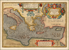 Turkey, Mediterranean, Turkey & Asia Minor and Greece Map By Abraham Ortelius