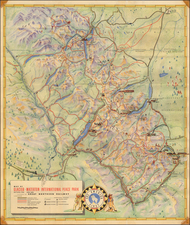 Rocky Mountains, Montana and Canada Map By Great Northern Railway Co.