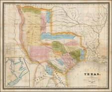 Texas Map By David Hugh Burr