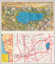 Nevada, Pictorial Maps, California and Other California Cities Map By Gerald  Allen Eddy