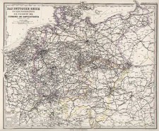 Europe and Germany Map By Adolf Stieler