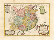 China and Korea Map By Jacques Nicolas Bellin