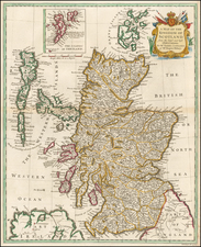 Scotland Map By Paul de Rapin de Thoyras / Nicholas Tindal