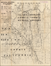 Nevada and California Map By O.V. Blackburn