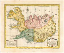 Iceland Map By Jacques Nicolas Bellin