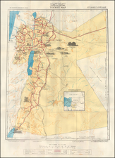 Middle East and Holy Land Map By Tourism Bureau of the Hashemite Kingdom of Jordan