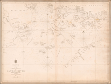 China and Hong Kong Map By British Admiralty