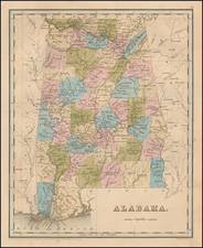 Alabama Map By Thomas Gamaliel Bradford