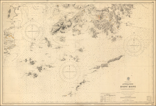 China and Hong Kong Map By British Admiralty