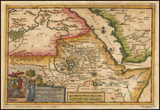 Middle East and Arabian Peninsula Map By Pieter van der Aa