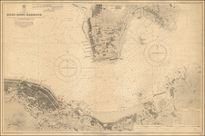 China and Hong Kong Map By British Admiralty