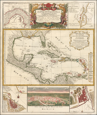 Florida, Mexico, Caribbean and Central America Map By Homann Heirs