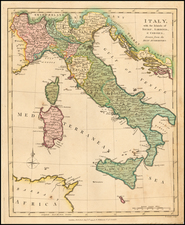 Italy and Balearic Islands Map By Robert Wilkinson