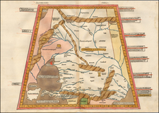 Russia, Ukraine, Romania and Russia in Asia Map By Claudius Ptolemy / Johann Reger