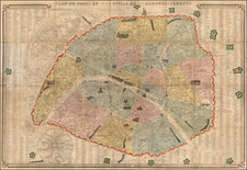 Paris and Île-de-France Map By A. Bes et F. Dubreuil