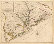 Southeast and South Carolina Map By Pierre Mortier