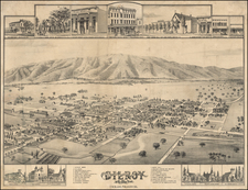 California and Other California Cities Map By F. W.  Blake