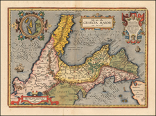 Southern Italy Map By Abraham Ortelius