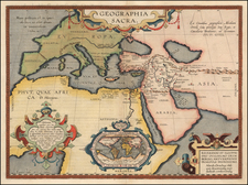 World, Europe, Middle East and Africa Map By Abraham Ortelius