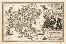 North America and California as an Island Map By Heinrich Scherer