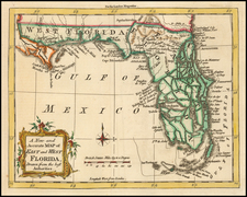 Florida and South Map By London Magazine