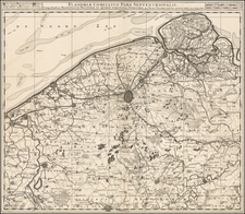 Belgium Map By Nicolaes Visscher I