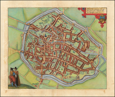 Nord et Nord-Est Map By Georg Braun  &  Frans Hogenberg