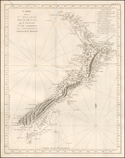 New Zealand Map By James Cook