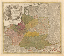 Poland and Baltic Countries Map By Johann Baptist Homann