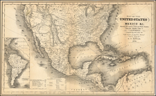 United States and California Map By Joseph Hutchins Colton