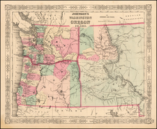 Rocky Mountains Map By Alvin Jewett Johnson  &  Benjamin P Ward