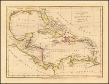 Florida, South, Caribbean and Central America Map By Robert Wilkinson