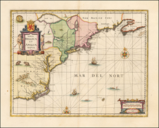 New England, Mid-Atlantic and Southeast Map By Peter Schenk  &  Gerard Valk