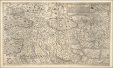 Ukraine, Central Asia & Caucasus, Middle East, Holy Land, Persia & Iraq, Turkey & Asia Minor and Russia in Asia Map By Giacomo Gastaldi