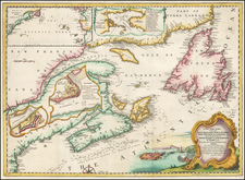 A New Chart of the Coast of New England, Nova Scotia, New France or Canada with the Islands of Newfoundland. Cape Breton St. John &c. . . .  By Gentleman's Magazine