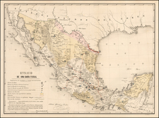 New Mexico Map By Antonio Garcia y Cubas