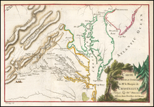 Mid-Atlantic and Southeast Map By Marquis de Chastellux