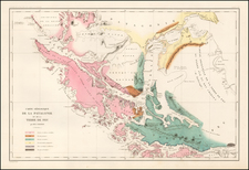 Argentina and Chile Map By Jules Sebastian Cesar Dumont-D'Urville