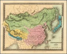 China, Japan and Korea Map By David Hugh Burr