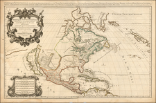 North America and California Map By Alexis-Hubert Jaillot