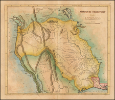 Texas, Plains, Missouri, Southwest, Rocky Mountains and California Map By Mathew Carey