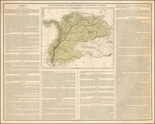 Colombia Map By Imprimerie de Cosson