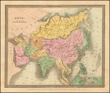 Asia Map By David Hugh Burr