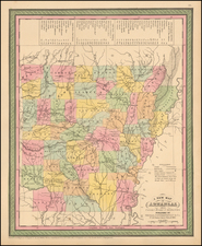 Arkansas Map By Thomas, Cowperthwait & Co.