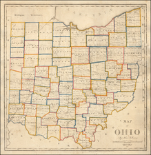 Ohio Map By John Kilbourne