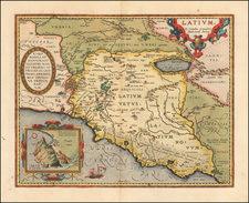 Northern Italy and Southern Italy Map By Abraham Ortelius