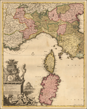 Northern Italy, Corsica and Sardinia Map By Peter Schenk