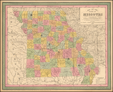 Missouri Map By Thomas, Cowperthwait & Co.